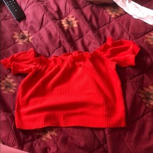 Red crop top size small.